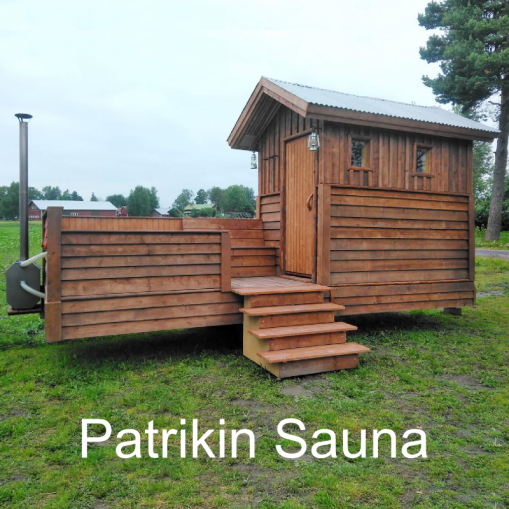 ”Palju ja sauna samassa kärryssä” Patrikin Sauna, Ylimarkku (Närpiö).